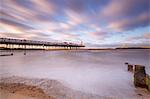 The evening sun hits Herne Bay Pier, Herne Bay, Kent, England, United Kingdom, Europe