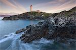 Fanad Head Lighthouse on the north western tip of Ireland, part of the Wild Atlantic Way, County Donegal, Ulster, Republic of Ireland, Europe