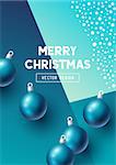 Abstract christmas design with baubles. Vector illustration