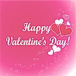 Greeting card Happy  Valentine s Day Vector illustration. Hearts