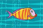 cichlid aquarium fish. Pop art retro vector illustration