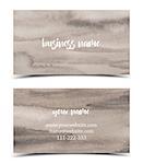 Set of vector business card watercolor design, hand drawn illustration