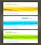 Vector illustration Collection banners modern wave design