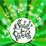 Saint Patrick s Day backgound. Vector illustration for spring design with ireland simbol clever