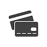 Credit card black icon on white