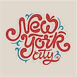 Vintage t-shirt or cover print design of New York lettering. Custom type design typographic composition. Wall decor art poster.