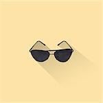 Simple Sunglasses Icon, Vector, Illustration, Eps File