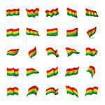 Bolivia flag, vector illustration on a white background