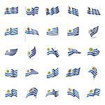 Uruguay flag, vector illustration on a white background