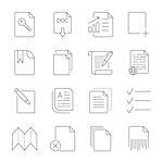 Simple Set of Document Flow Management Vector Line Icons. Contains such Icons as Bureaucracy, Batch Processing, Accept, Decline Document and more. Editable Stroke