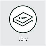LBRY Cryptocurrency Concept. Vector Colored Logo of LBRY. Digital Currency Simbol. Vector illustration of LBRY Cryptocurrency Icon on Grey Background. Vector Trading sign: LBC