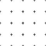 seamless geometric minimalistic pattern with crosses, retro vintage design. Memphis group style black and white background
