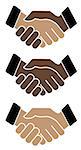 Business handshake. Icon on white background. Vector illustration