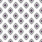 Quatrefoil seamless line vector pattern. Geometric repeating background.