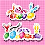 Happy easter abstract postcard background. Vector illustration.