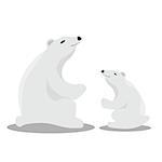 International Polar Bear Day poster. Illustration of cute Polar Bear. Polar bear greeting card.