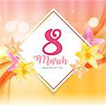 Poster International Happy Women s Day 8 March Floral Greeting card Vector Illustration EPS10