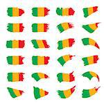 Mali flag, vector illustration on a white background