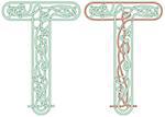 Maze in the shape of capital letter T - worksheet for learning alphabet