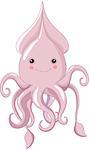 Illustration of very cute squid
