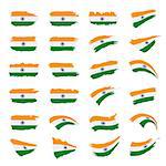 India flag, vector illustration on a white background