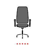 Office chair it is icon . Flat style .
