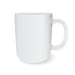 Vector image of white ceramic 3d mug