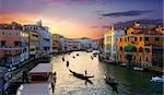 Grand Canal in Venice at the sunset, Italy