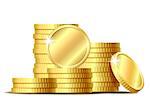 Stack of gold coins, vector illustration 10 eps