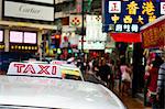 Taxi cab, Causeway Bay, Hong Kong Island, Hong Kong, China, Asia