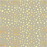 Vector Gold star Seamless Pattern. Vector illustration. Shiny background. Texture of gold foil. EPS 10. Abstract seamless pattern with gold confetti stars.