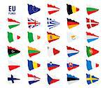 flags of the european union. Vector illustration