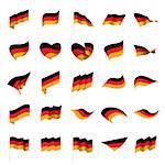 Germany flag, vector illustration on a white background