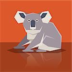 Vector image of the Flat design Koala