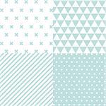 Cute set of Baby Boy seamless patterns with fabric textures