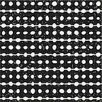 Hand drawn style ethnic seamless pattern. Abstract geometric shapes background in black and white.