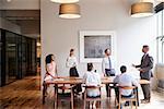 Young professionals around a table at a business meeting