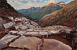 View of salt terraces, Maras, Cusco, Peru