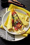 Open ravioli filled with Mediterranean vegetables