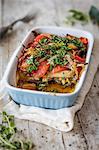 A summer vegetable bake with herbs