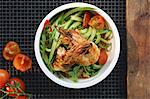 Zucchini noodles (zoodles) with prawns and tomatoes