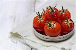 Cherry tomatoes with drops of water