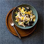 Pappardelle with chicken, chard and lemon