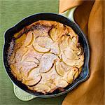 Apple Oven Cake in a skillet