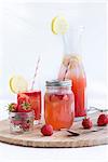 Summer strawberry and melon lemonade