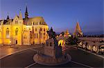 Equestrian statue of King Stephen I, Matthias Church, Fisherman's Bastion, Budapest, Hungary, Europe