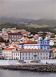 View towards the Misericordia Church, UNESCO World Heritage Site, Angra do Heroismo, Terceira Island, Azores, Portugal, Atlantic, Europe