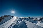 Portella mountain's ridge on winter, Campo Imperatore, L'Aqulia province, Abruzzo, Italy, Europe