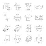 Soccer Icons set. Editable Stroke. Icons for web, sites, apps and other