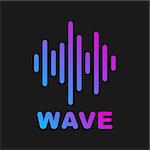 Vector sound wave. Logotype of sound and music wave